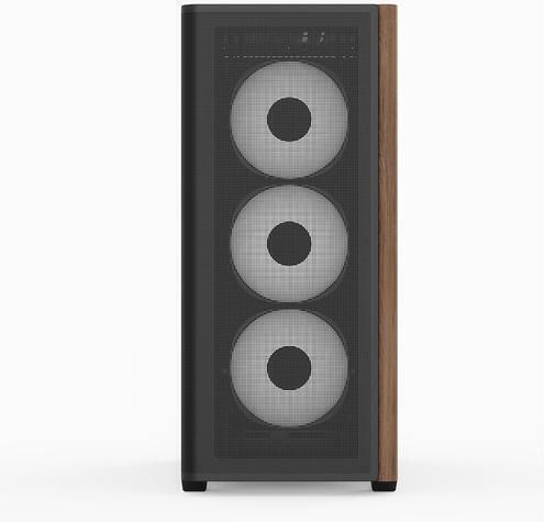 Aerocool D501A V2 Геймърско бюро Midi Tower Компютърна кутия със страничен прозорец и RGB осветление Черен