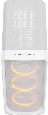Fractal Design Meshify 3 RGB TG Clear Tint Gaming Midi Tower Κουτί Υπολογιστή με Πλαϊνό Παράθυρο Λευκό