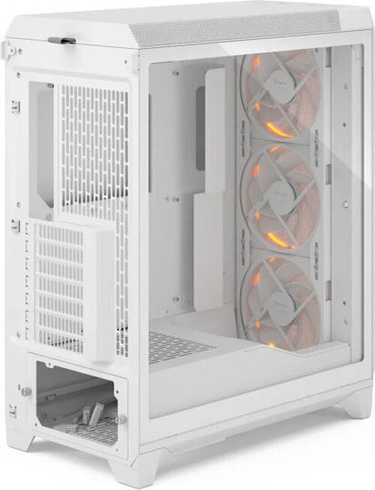 Fractal Design Meshify 3 RGB TG Clear Tint Gaming Midi Tower Κουτί Υπολογιστή με Πλαϊνό Παράθυρο Λευκό
