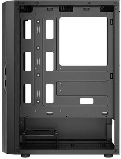 Antec AX20 Gaming Midi Tower Κουτί Υπολογιστή με Πλαϊνό Παράθυρο και RGB Φωτισμό Μαύρο