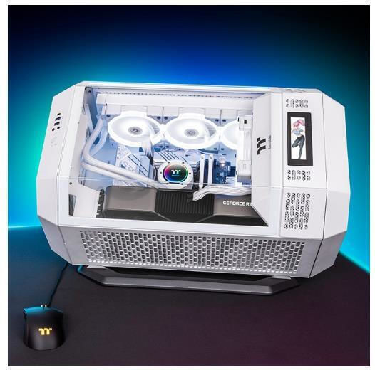 Thermaltake The Tower 300 Gaming Micro Tower Κουτί Υπολογιστή με Πλαϊνό Παράθυρο και RGB Φωτισμό Λευκό