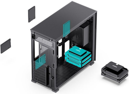 Jonsbo D41 Mesh Screen Gaming Midi Tower Computer Case with Black Side Window