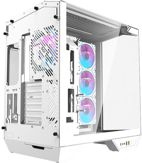 Darkflash DY470 (+fans & gpu bracket) Gaming Midi Tower Computer Case with Side Window and RGB Lighting White
