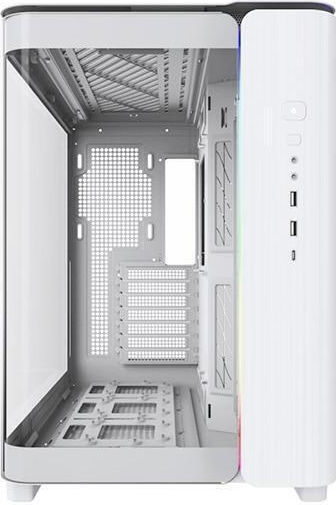 Montech King 95 Gaming Middle Tower Carcasă PC cu Deschidere Laterală Albă