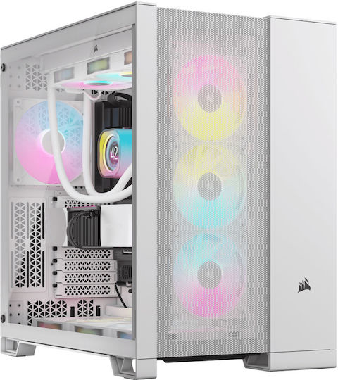 Corsair 6500D Airflow Gaming Midi Tower Κουτί Υπολογιστή με Πλαϊνό Παράθυρο Λευκό