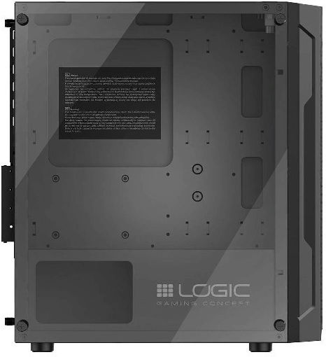 Logic Aramis ARGB Gaming Mini Tower Computer Case with Side Window Black