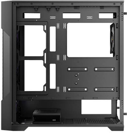 Antec AX90 Геймърско бюро Midi Tower Компютърна кутия със страничен прозорец и RGB осветление Черен