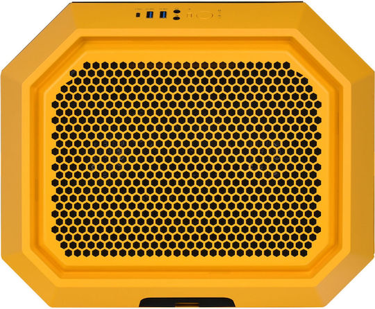 Thermaltake The Tower 300 Gaming Micro Tower Computer Case With Side Window And RGB Lighting Yellow