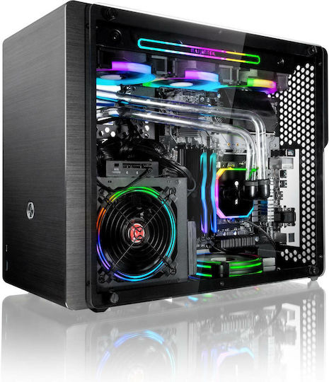 Raijintek Ophion Evo Gaming Mini Tower Κουτί Υπολογιστή με Πλαϊνό Παράθυρο Μαύρο