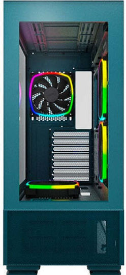 Montech Sky Two Gaming Middle Tower Carcasă Calculator cu Fereastră Laterală și Iluminare RGB Albastru