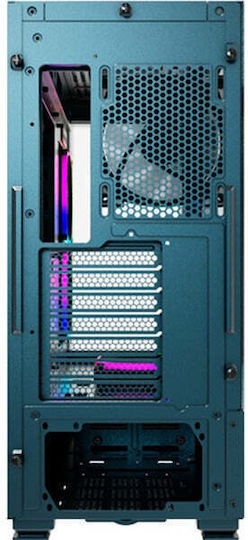 Montech Sky Two Gaming Middle Tower Carcasă Calculator cu Fereastră Laterală și Iluminare RGB Albastru