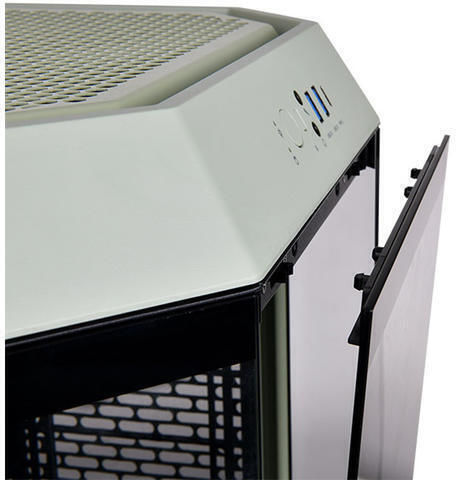 Thermaltake The Tower 300 Gaming Micro Tower Computer Case with Side Window and RGB Lighting Matcha Green