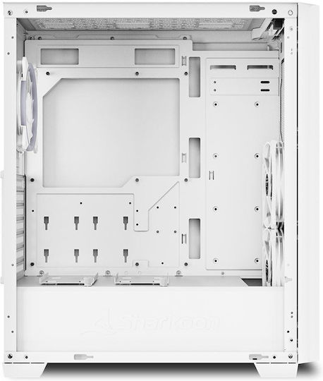 Sharkoon VS9 RGB Gaming Midi Tower Κουτί Υπολογιστή με Πλαϊνό Παράθυρο Λευκό