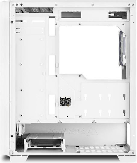 Sharkoon VS9 RGB Gaming Midi Tower Κουτί Υπολογιστή με Πλαϊνό Παράθυρο Λευκό