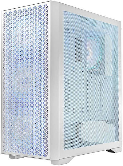 Dart Pro ARGB Gaming Midi Tower Computer Case with Side Window White