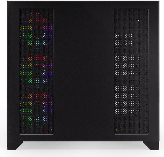 NJOY Aura Gaming Midi Tower Κουτί Υπολογιστή με Πλαϊνό Παράθυρο και ARGB Φωτισμό Μαύρο