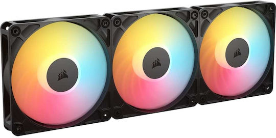Corsair RS120 Reverse Blade Case Fan 2100rpm 72.8cfm with ARGB Lighting and 4-Pin PWM Connection 3pcs
