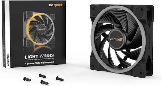Be Quiet Light Wings High Speed Case Fan 120mm (2500rpm / 52.3cfm) με ARGB Φωτισμό και Σύνδεση 4-Pin PWM