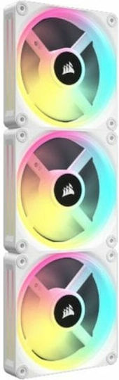 Corsair iCUE LINK QX120 Case Fan 2400rpm With RGB Lighting 3pcs White