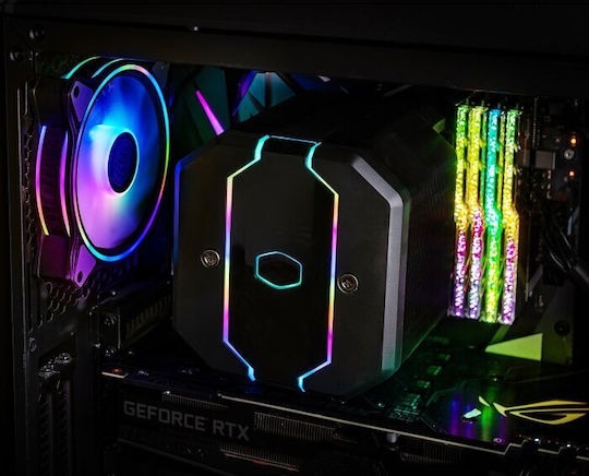 CoolerMaster Masterfan MF120 Halo Case Fan 1800rpm 47.2cfm with ARGB Lighting and 4-Pin PWM Connection