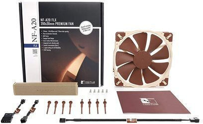 Noctua NF-A20 FLX Case Fan 200mm (800rpm / 86.46cfm) Without LED Lighting And 3-Pin Connection Brown