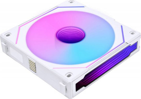 Lian Li UNI FAN SL-INF Reverse Blade Case Fan 140mm (72.7cfm) with ARGB Lighting and 4-Pin PWM Connection White