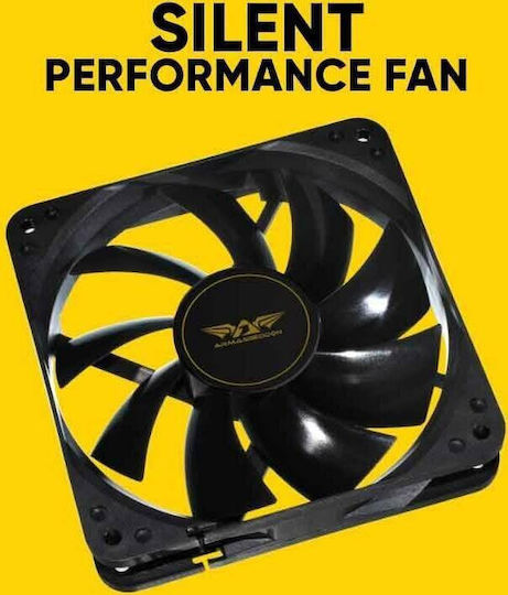 Armaggeddon Silent 14 Case Fan 140mm 900rpm 45.5cfm Without LED Lighting And 4-Pin Molex Connection