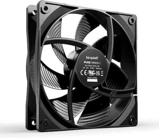 Be Quiet Pure Wings 3 Case Fan 120mm (1600rpm / 49.9cfm) Without LED Lighting And 3-Pin Connection