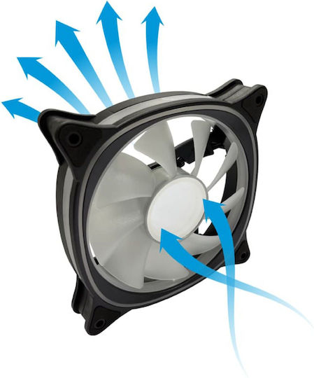 LC-Power Lc-cf-120-argb-kit-b Case Fan 120mm with ARGB Lighting and Connection 6-Pin 3pcs