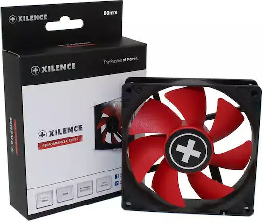 Xilence Red Wing 80 Case Fan (1800rpm / 21.8cfm) Χωρίς Led Φωτισμό και Σύνδεση 4-Pin PWM
