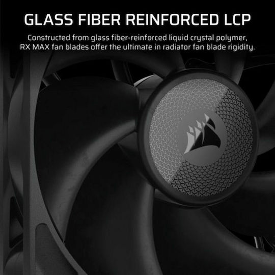 Corsair ICUE LINK RX120 MAX Case Fan 2000rpm 71.6cfm Without LED Lighting And 4-Pin PWM Connection 3pcs