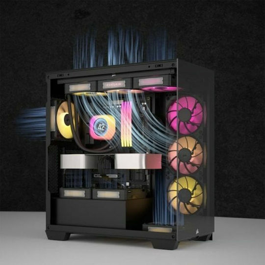 Corsair iCUE LINK RX120 MAX Ventilator Pentru Carcasă (2000rpm / 71.3cfm) cu Iluminare RGB și Conexiune 4-Pin PWM