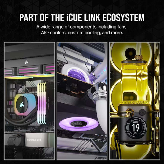 Corsair iCue Link RX120 Case Fan (2100rpm / 74.2cfm) Χωρίς Led Φωτισμό και Σύνδεση 6-Pin 3τμχ