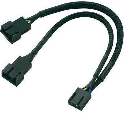 Akasa 4-Pin pwm - 4-Pin pwm / 3-Pin pwm Kabel 0.15m Schwarz (AK-CBFA04-15)