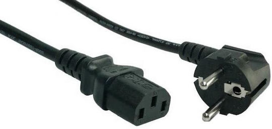 Akyga Schuko - IEC C13 Cable 1.5m Μαύρο AK-PC-01C