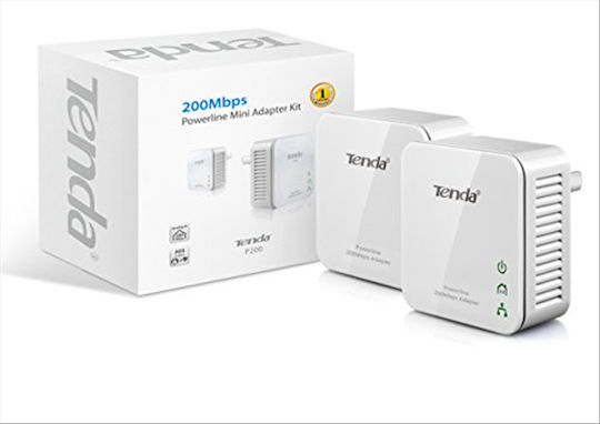 Tenda P200 Powerline Dual Kit Wired and Ethernet Port