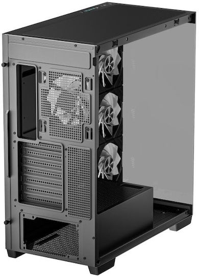 Deepcool CG580 4F Gaming Midi Tower Κουτί Υπολογιστή με Πλαϊνό Παράθυρο και ARGB Φωτισμό Μαύρο