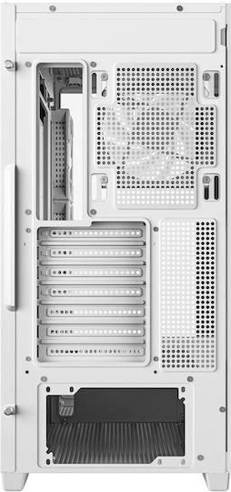 Deepcool CG580 4F Gaming Midi Tower Computer Case with Side Window and ARGB Lighting White