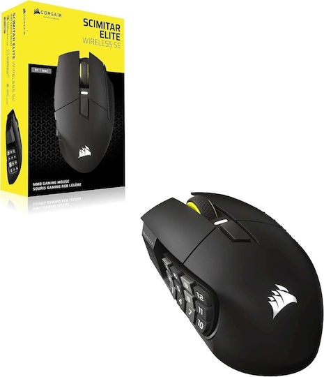 Corsair Scimitar Elite SE MMO Ασύρματο Gaming Ποντίκι 33000 DPI Gun Metal