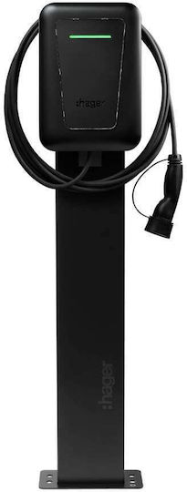Hager Witty Plus Wall Mounted Three-Phase 22kW Charging Station with Built-in Cable Type 2 (XVL122C)