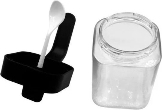 Glass Coffee and Sugar Jar with Lid and Stand Brown