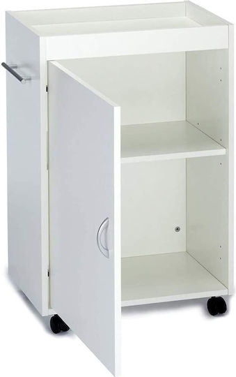 Bakaji Kitchen Trolley Wooden White 50x32x77.5cm