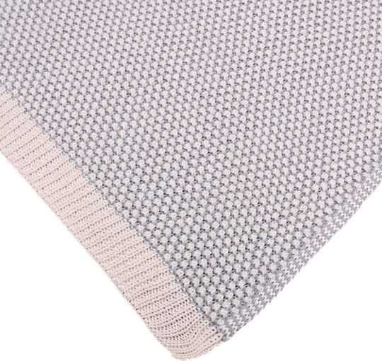 Liolios Home Decke Wickeltücher für Kinderzimmer Blau 80x100cm