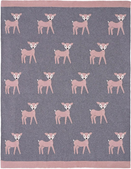 Liolios Home Decke Wickeltücher für Kinderzimmer Gray 80x100cm