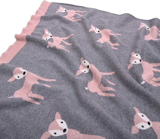 Liolios Home Decke Wickeltücher für Kinderzimmer Gray 80x100cm