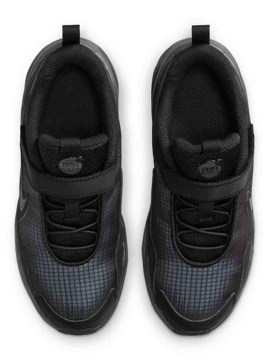 Air Max Nova Kids Sports Shoes with Hoop & Loop Closure Black