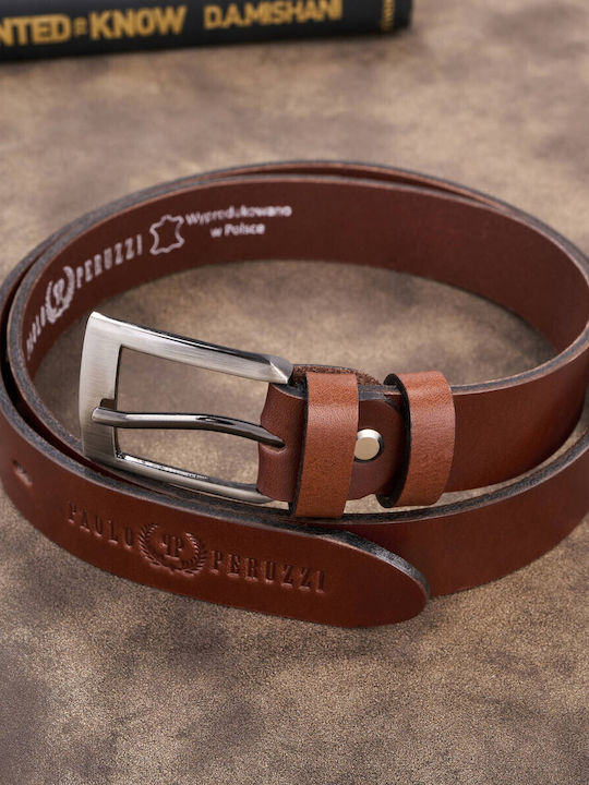 Herren Gürtel Leder Tabac Braun