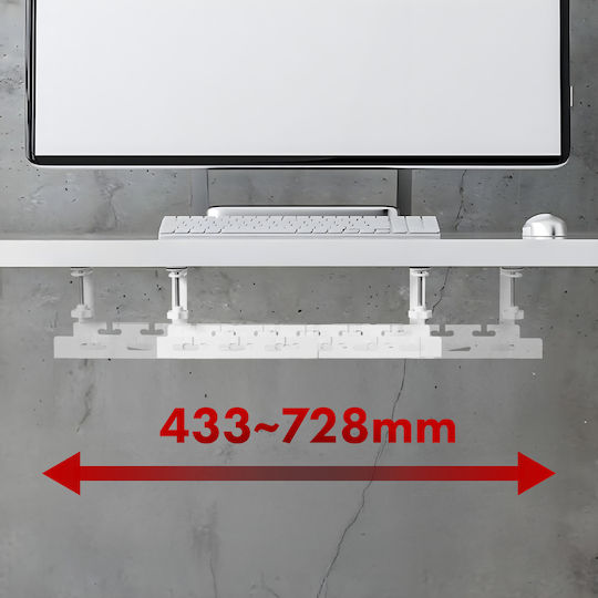 Maclean Energy Στήριγμα Καλωδίων Λευκό MC-103 W 1τμχ