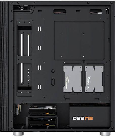 Darkflash DK210 Gaming Full Tower Κουτί Υπολογιστή με Πλαϊνό Παράθυρο και RGB Φωτισμό Graffiti Black