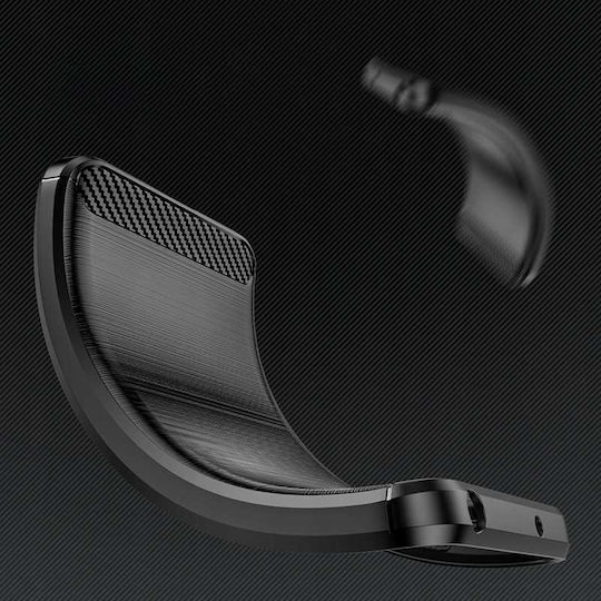 Spacecase Carbon Back Cover Σιλικόνης Μαύρο (Galaxy A55)